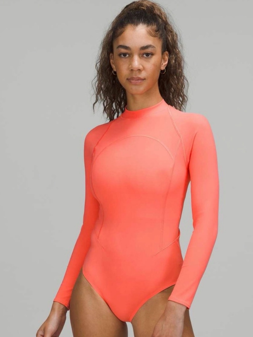 Lululemon Coral Pink Long-Sleeve Zip-Back Paddle Suit | Size 12